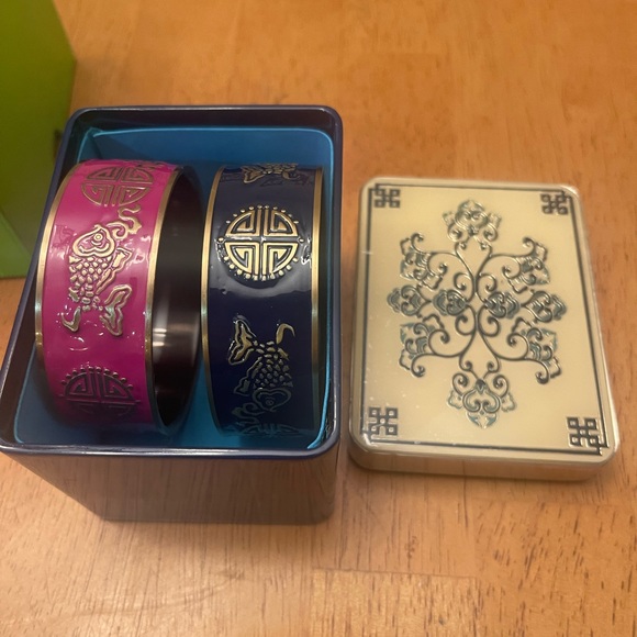 2 bracelets and box